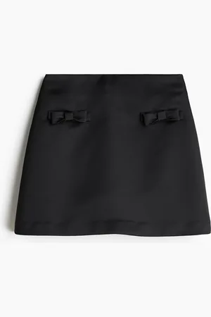 H&M Satijnen minirok met strikjes