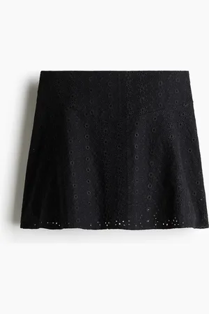 H&M Minirok met broderie anglaise
