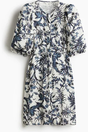 H&M Jurk met pofmouwen