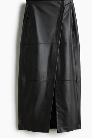 H&M Coated wrap skirt