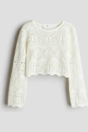 H&M Ajourgebreide croptop