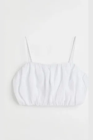 H&M Crop top met fronsjes