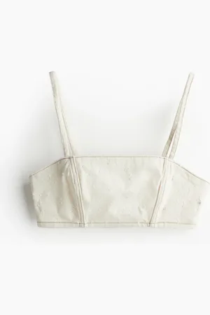 H&M Croptop van keper met versleten look