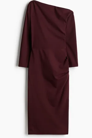 H&M Gedrapeerde one-shoulderjurk