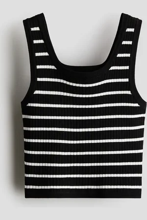 H&M Ribgebreide tanktop