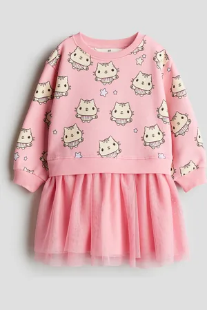 H&M Sweatjurk met print en tulen rok