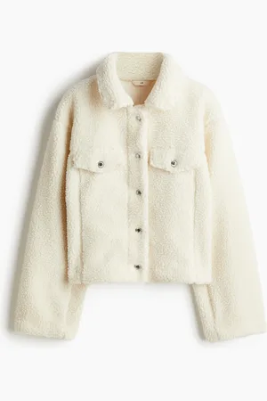 H&M Teddy jas met knoopsluiting