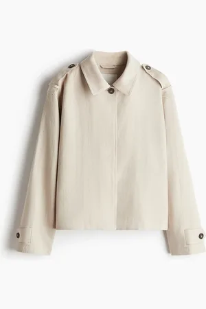 H&M Oversized jas van linnenmix
