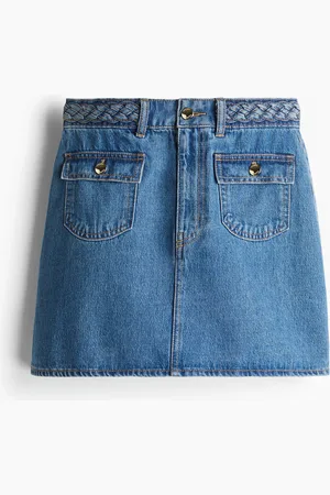 H&M Jeansrok met gevlochten bies