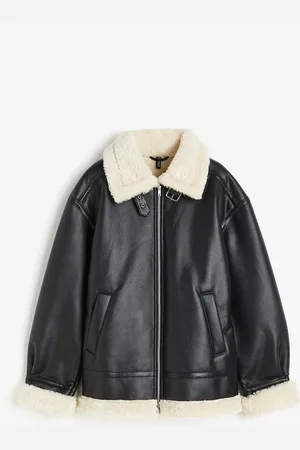 H&M Oversized jas met teddy voering