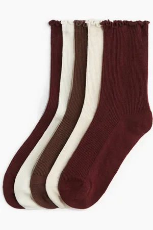 H&M 5 paar ribgebreide sokken