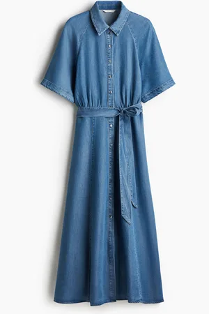 H&M Jeansjurk met striklint