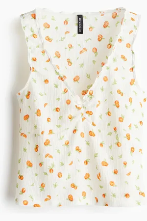 H&M Tanktop van crinkletricot