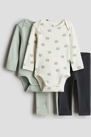 H&M 4-delige set van katoentricot