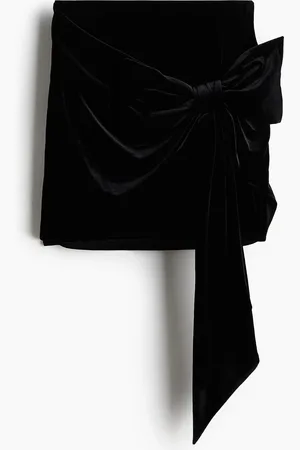 H&M Velours rok met strik