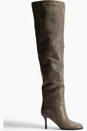 H&M Leren overknee boots