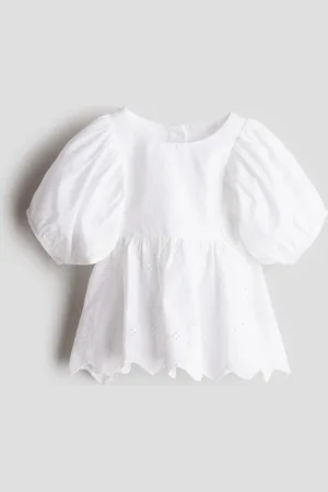 H&M Bloes met broderie anglaise