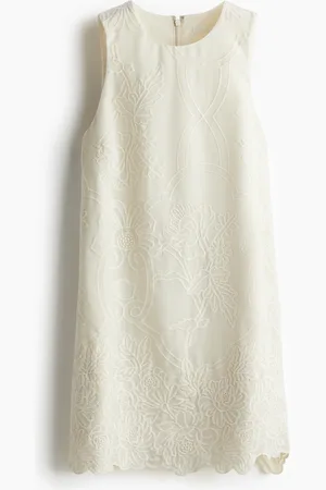 H&M Shift-jurk met borduursel