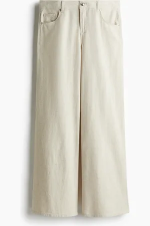 H&M Wijde broek van linnenmix
