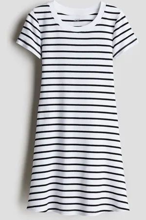 H&M Tricot jurk met korte mouwen