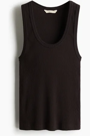 H&M Geribde tanktop van pimakatoen