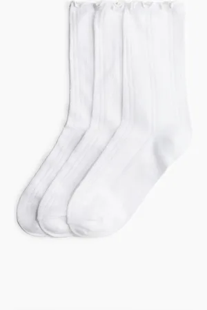 H&M 3 paar ajourgebreide sokken