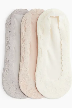 H&M Set van 3 superkorte kanten sokken