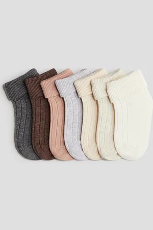 H&M 7 paar breedgeribde sokken