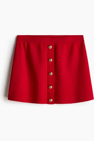 H&M Fijngebreide rok met knopen