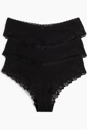 H&M Set van 3 katoenen slips met kant Hipster