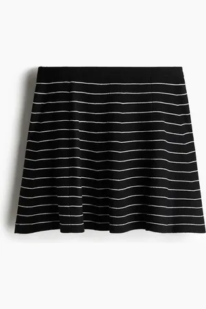 H&M Fijngebreide flared rok