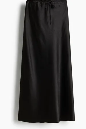 H&M Satijnen rok met trekkoord