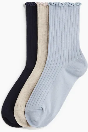 H&M 3 paar ribgebreide sokken