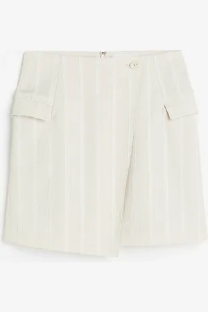 H&M Textured-weave wrap skirt