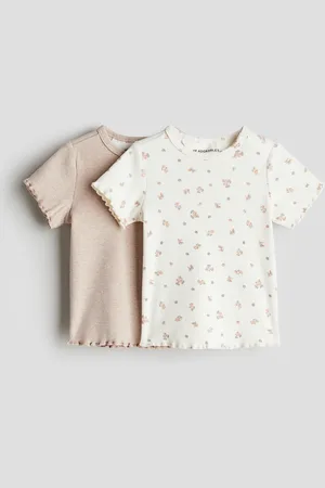 H&M Set van 2 geribde katoenen tops