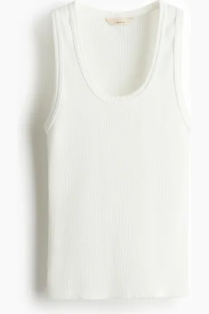 H&M Geribde tanktop van pimakatoen
