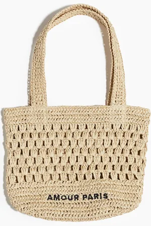 H&M Totebag van papierstro