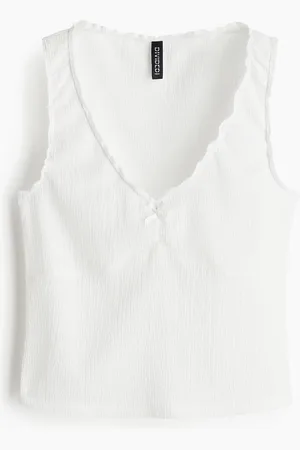 H&M Tanktop van crinkletricot