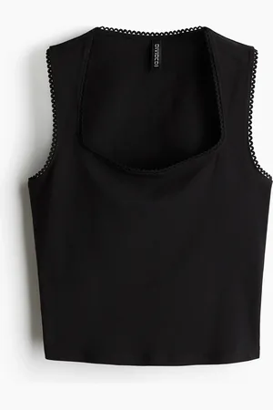 H&M Tanktop met picotrandjes