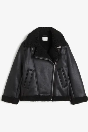 H&M Oversized jas met teddy voering