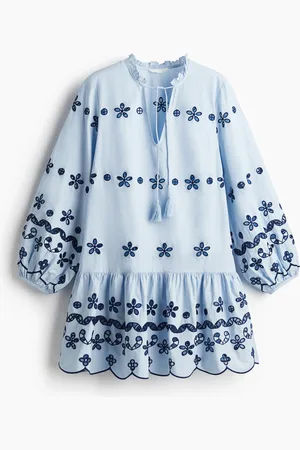 H&M Tuniekjurk van broderie anglaise