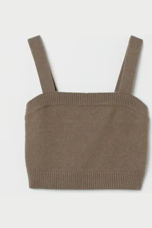 H&M Gebreide crop top