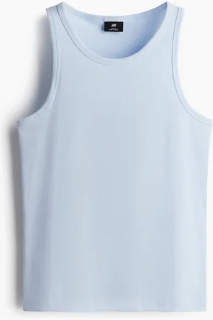 H&M Geribde tanktop Slim Fit