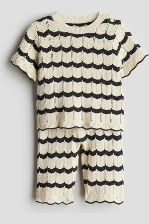 H&M 2-delige ajourgebreide set van katoen