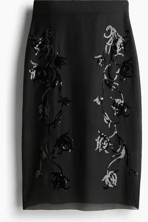 H&M Rok van organza met pailletten