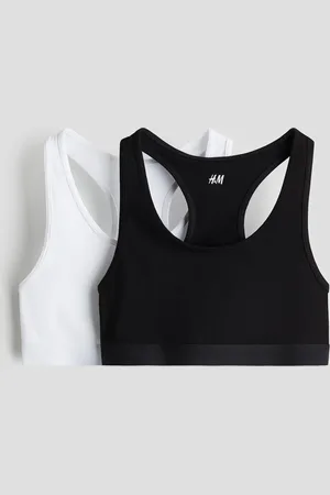 H&M Set van 2 croptops van katoentricot