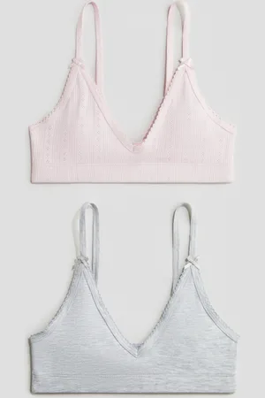 H&M Set van 2 croptops met picotrandjes