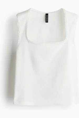 H&M Tanktop met picotrandjes