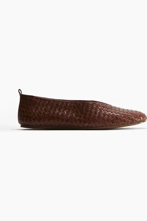 H&M Gevlochten leren ballerina