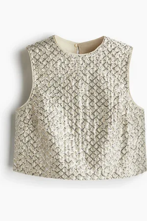 H&M Gedecoreerde tanktop